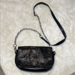 Tory Burch Shimmering Black Crossbody Bag
